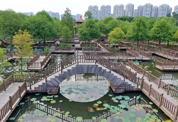 Wuyuanwan wetland park upgrades near completion